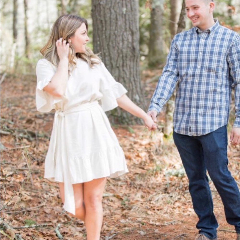 White linen dress